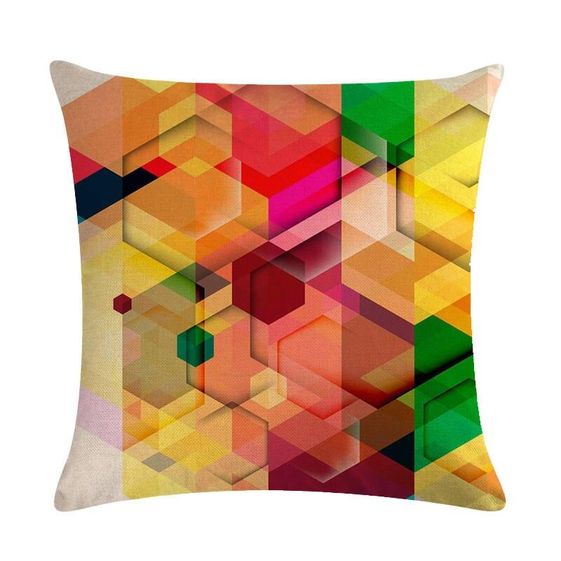 rainbow colored throw pillows