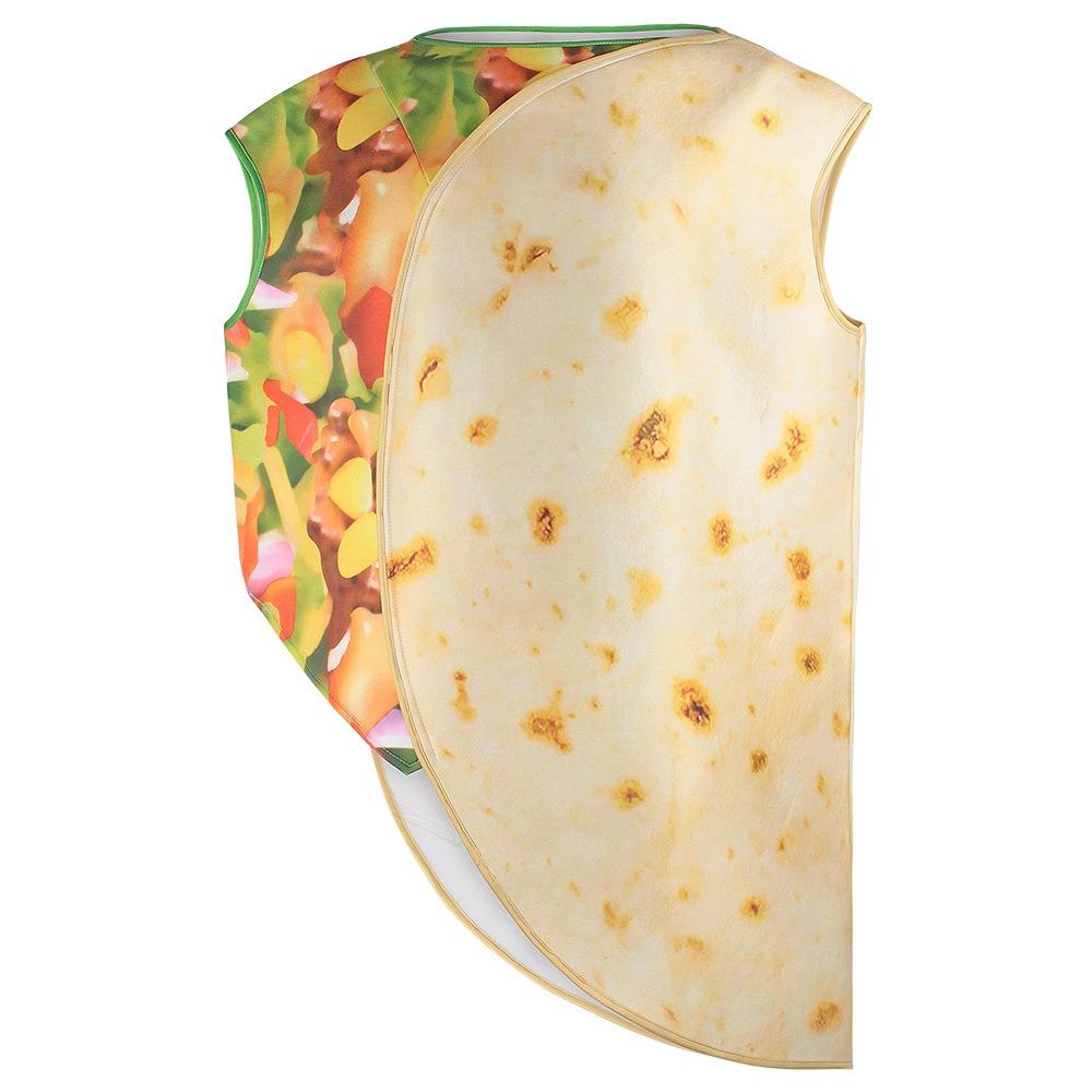 Realistic Taco Costume Fluffy Pancake Cosplay For Halloween Burrito Outfits Trick Or Treating Deluxe Set Funny Burrito Costume