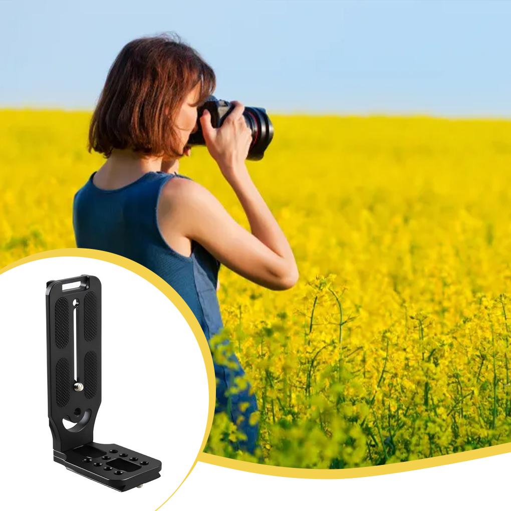 L-shaped Digital Camera Fast Release Plate Detachable Universal Anodized Anti-rust 1/4inch Plates Mount Bracket