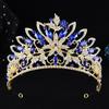 DIEZI New Elegant Luxury Bridal Flower Crystal Beads Tiara For Women Girls Wedding Party Queen Crown Hair Dress Accessories