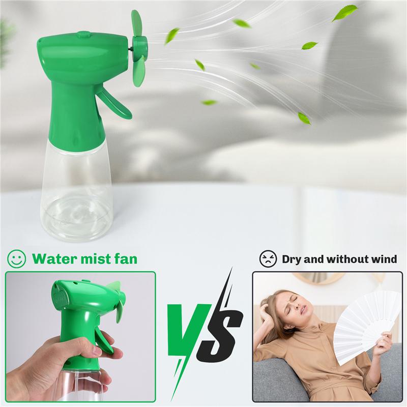A03F-Battery-Powered Cooling Fan Handheld Water Mist Fan Mini Spray Fan Portable Outdoor Fan