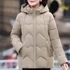 Vinter Dam Parkas Med Huva Varma Jackor Elegant Lös Tjock Ytterkläder Medelålders Damkappor