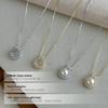 Cui Yan S925 Silver Bow Necklace with White Chalcedony & Pearls for Women - Light Luxury Princess Choker
