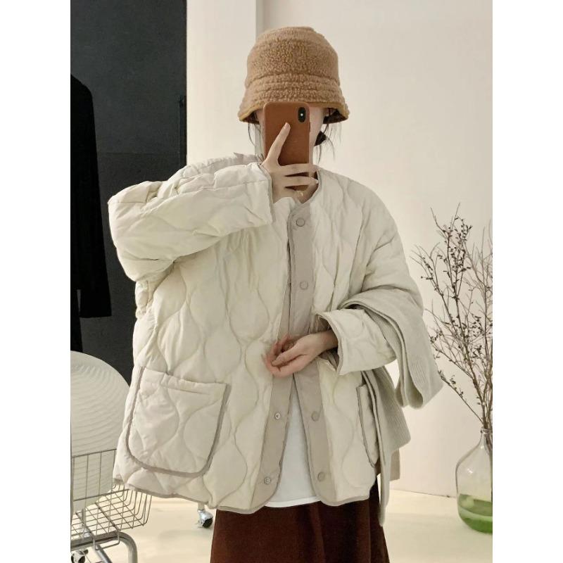 

Большой размер этнический стиль круглый вырез теплая и толстая 95 белый утиный пух хлопковая куртка M