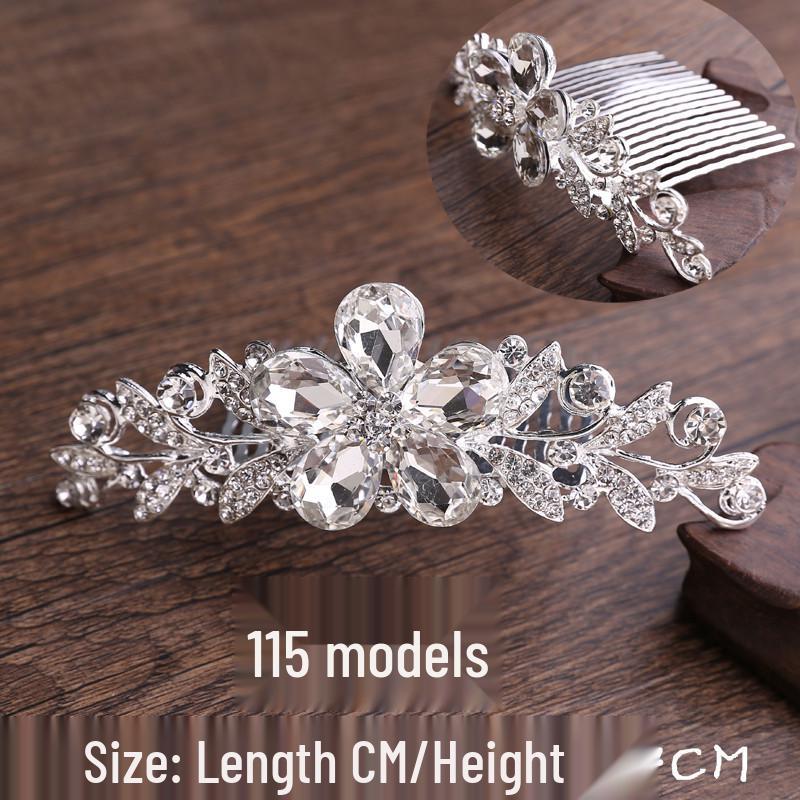 Korean Bridal Rhinestone & Pearl Hair Comb