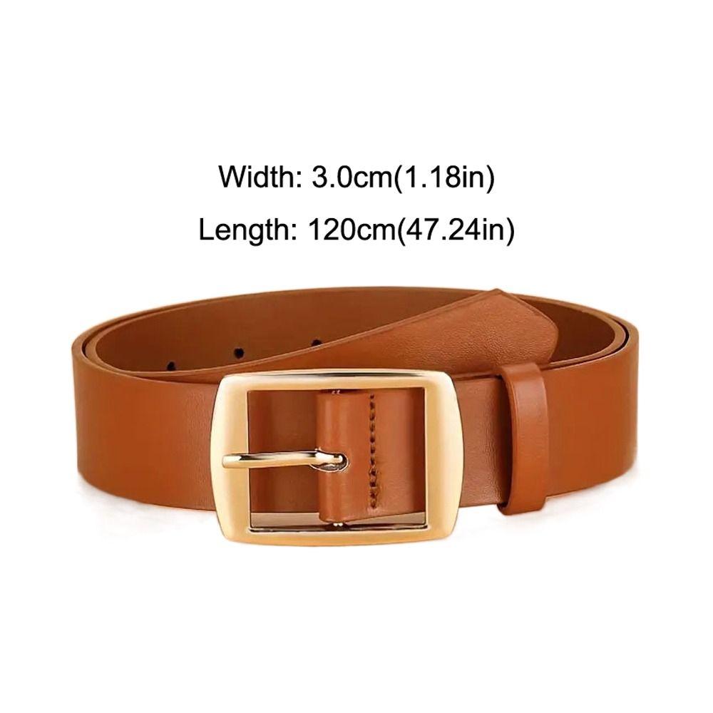 Casual Business Belt Luxury Metal Pin Buckle Belt Retro Waist Strap  For Man