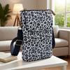 Japanese Floral Canvas Phone Crossbody Bag Women Multi Pocket Shoulder Bag Travel Passport Wallet Cell Phone Purse with Adjustable Strap