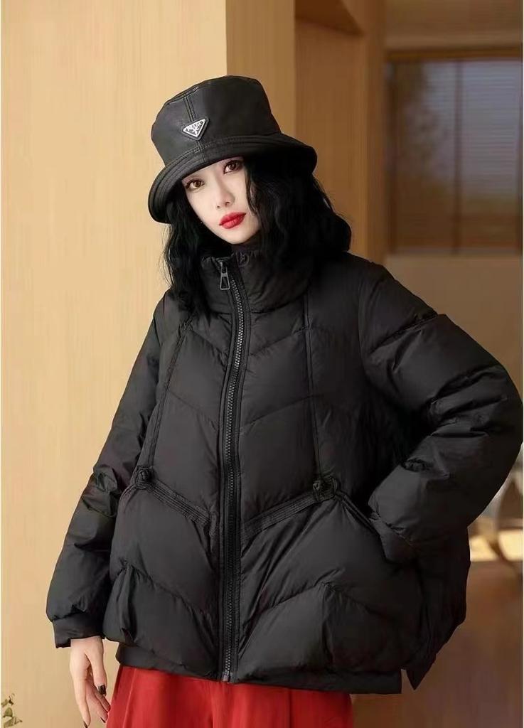 Winter New Thickened Loose and Thin Stand-up Collar Short White Duck Down Jacket Warm Foreign Jacket