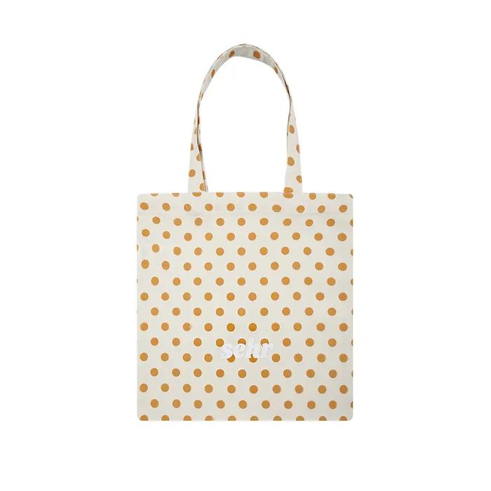 Dot Middle Tote Bag (Orange)