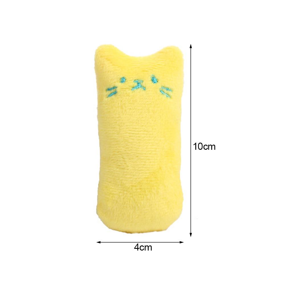 Cute Cat Face Catnip Cats Toy Kitten Teeth Chewing Biting Plush Toys Cat Plush Thumb Pillow Pet Accessories