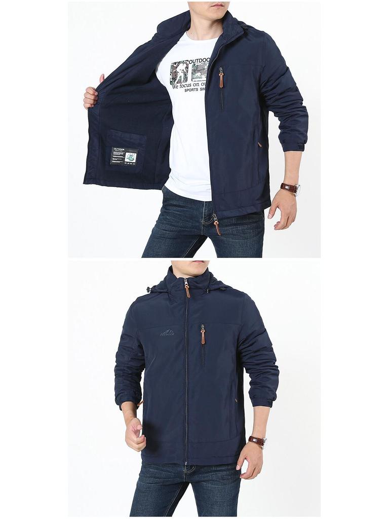 Wasserdichte Winddichte Dick Gefütterte Outdoorjacke für Herren