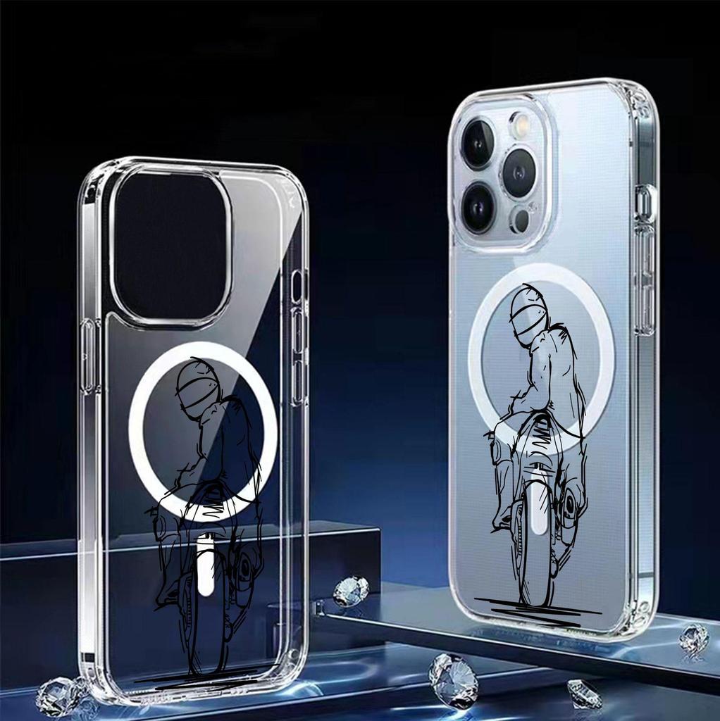 A Smile Back Magnetic Transparent Full-Wrap Case for iPhone 15/16/17 Pro Max