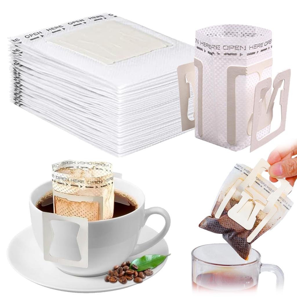 TokTech Coffee Drip Pack of Portable Coffee Bags for and Everyday Use Filters, Filters, 50, Home, Travel, Office, [Used]