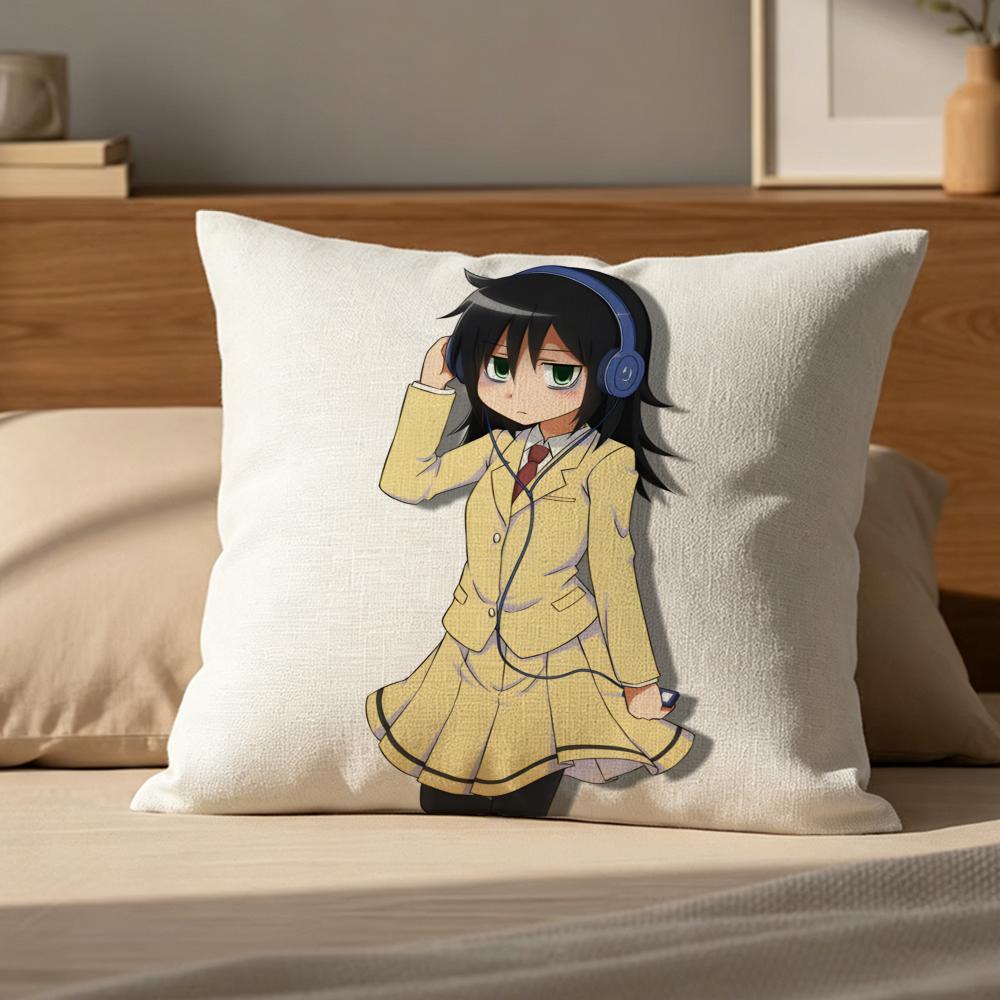 A-Watamote Cushion Cover Natural Linen Pillowcase Set, All-In-One Decor For Sofa, Bedroom & Chair