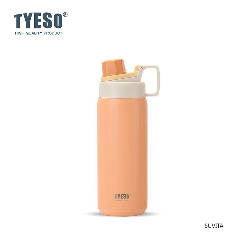 Bouteille d'eau thermos en acier inoxydable Tyeso Sport Isotherme Anti-fuite Portable Gourde Fitness pour Voyage en Plein Air Gourdes sous Vide