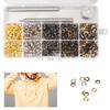 4mm Grommet Eyelet Kit 4 Colors 280 Sets Grommets Eyelets with 3 Pieces Install Tool Kit Eyelets Tool Kit for Decorating