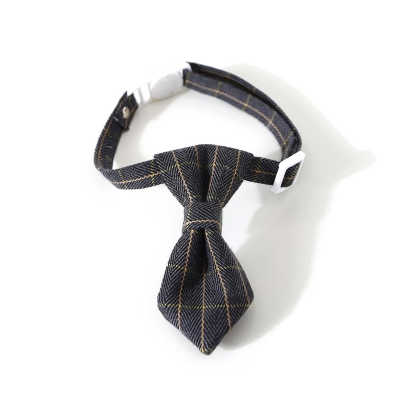 2PCS Adjustable Cat Collar Christmas Party Dogs BowTie Collar Pet Breakaway Necktie Collar Pet Festival Party Supplies