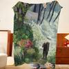 Anime M-Mushishi Throw Flannel Throw Blanket, Lightweight Cozy, Durable Washable Cute Cool