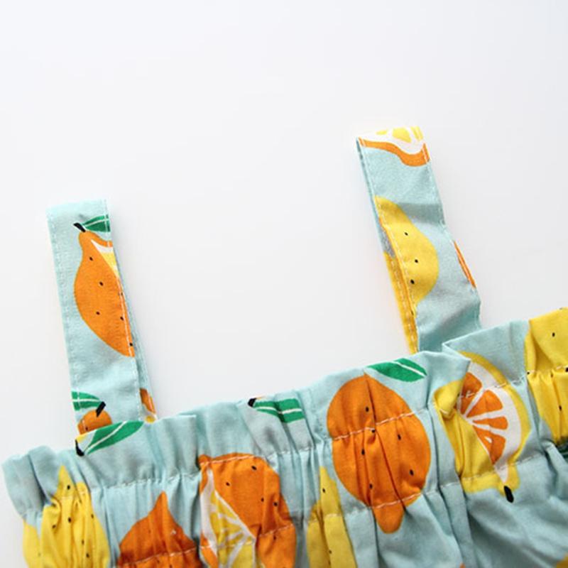 Baby Mädchen Unterkleid Niedliches Kleid mit Fruchtdruck Sommer Kinderkleid