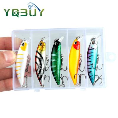 5-Color Boxed 7cm 8g Submerged Minnow Long Casting Lure Bait for Freshwater & Saltwater Fishing Special Bait for Bass And Perch