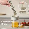 2-in-1 Silicone Basting Brush with Oil Bottle Kitchen Food Grade BBQ Pastry Brush Heat Resistant Cooking Tools