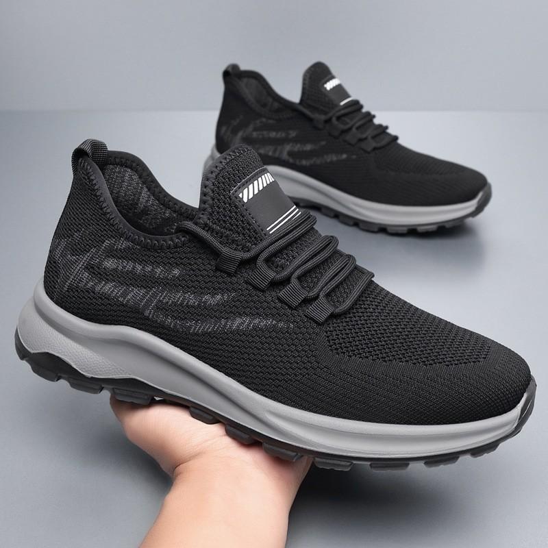 Men's shoes 2025 spring new casual shoes men's running sports shoes fly-woven mesh youth running shoes