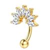 Drperfect 16G Rook Eyebrow Piercing Stainless Steel Helix Hoops Vertical Curved Barbell Daith Conch Septum Stud Jewelry