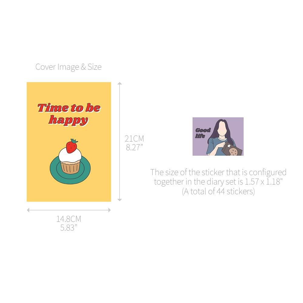 Monolike A5 Fall in Newtro Diary Set, Time to be Happy - Yearly Plan, Monthly Plan, Weekly Plan, Scheduler