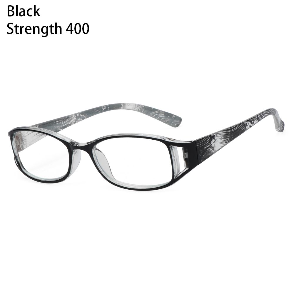 

Women Portable Flowers Vintage Ultra Light Frame Eye Protection Anti-Blue Light Eyeglasses Reading Glasses +400 чорний