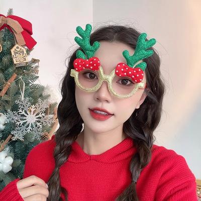 1Pcs Christmas Decoration Glasses Children Adult Cute Christmas Dress Up Gift Christmas Dress Up Gift Glasses Frames 1Pcs
