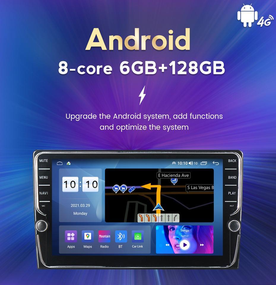 Android Central Control Screen with Wireless CarPlay for 2007-2012 Mitsubishi Lancer Models