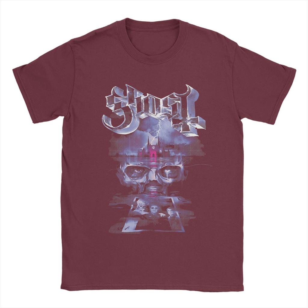 Men's T-Shirts Ghost Band Rock Metal Novelty Pure Cotton Tee Shirt Short Sleeve  T Shirt Round Neck Tops Unique