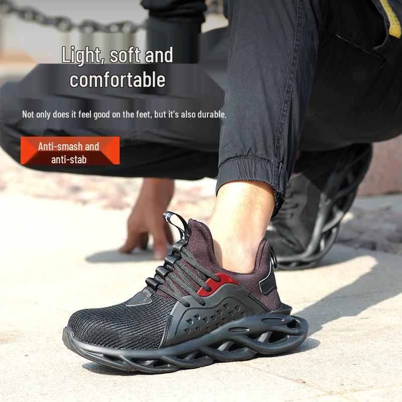 

Мужская дышащая рабочая обувь: Модная, Ударопрочная, Устойчивая к проколам, Удобная Защитная Обувь для Строительства и Повседневной Носки.