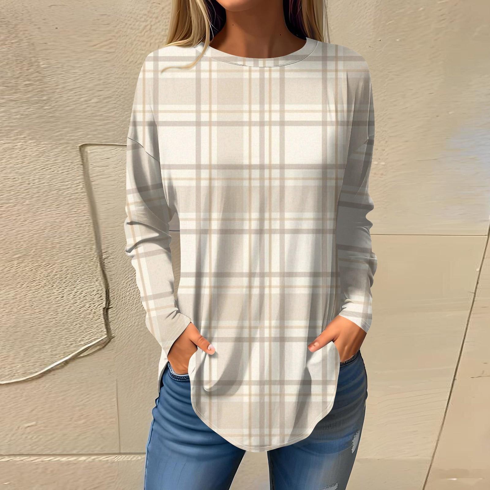 

Футболки для женщин, осенние повседневные рубашки с длинным рукавом, толстовка, винтажный топ с графическим принтом, пуловер S