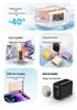 240W Gallium Nitride Fast Charger, Multi-Port, Transparent Design, Efficient Heat Dissipation, Compatible with Apple & Android Devices