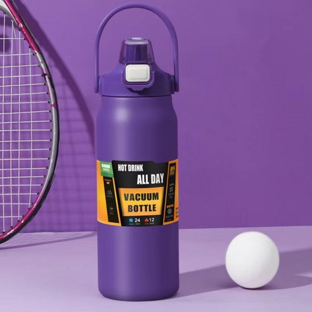 800/1000/1500ML Vacuum Flask with Straw Insulated Bottle Tumbler Sports Water Bottle  Hiking