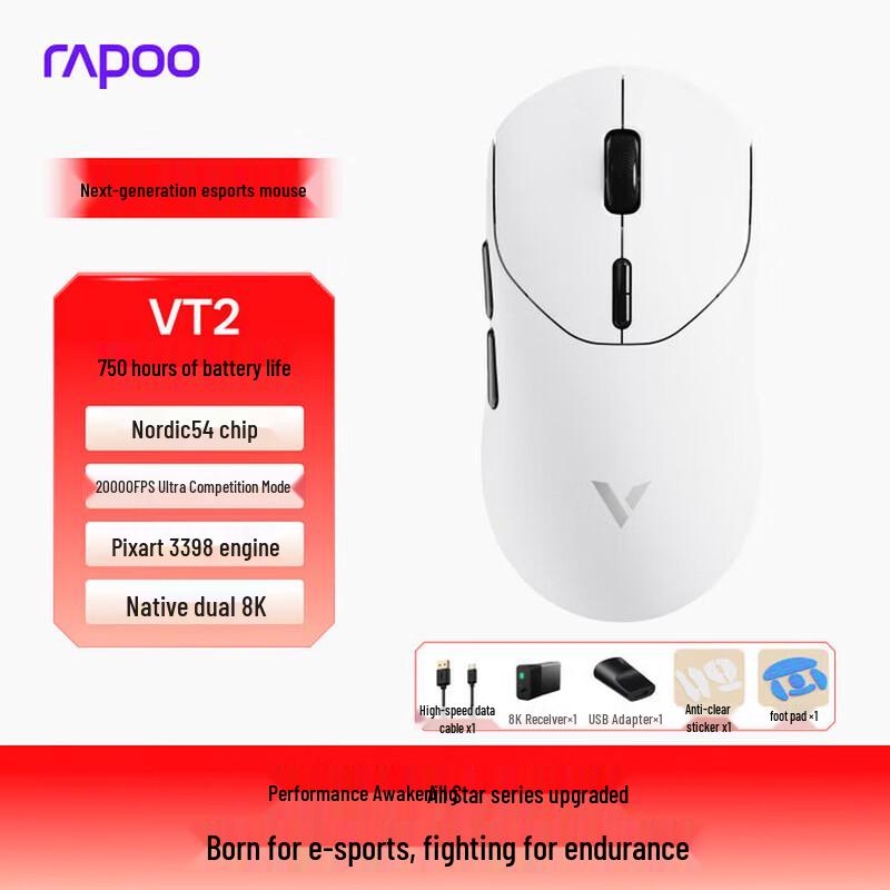 Rapoo VT2 MAX Dual 8K Wireless Gaming Mouse
