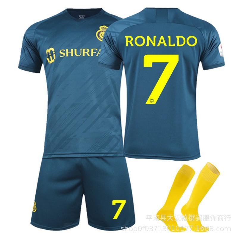 Factory 2324 Riyadh Victory Jersey Home Football Ronaldo No. 7 Children's Sports Set