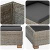 Corner Sofa with Cushions GENDT Natural Kubu Rattan Gray