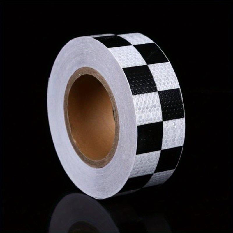 PVC Reflective Sticker Square Grid Checkered Pattern Reflector Tape Fluorescent Reflect Film for Truck Car Road