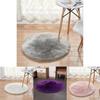 Faux Fur Rug With Machine Washable Circular Design For Bedroom And Living Room Decor