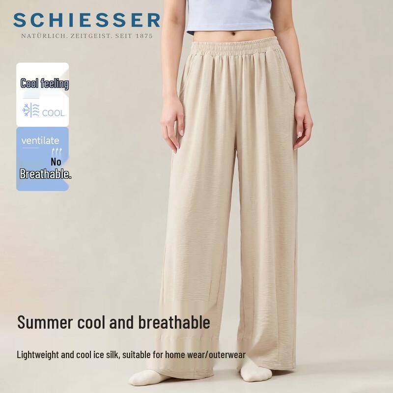 Schiesser Women s Summer Breathable Wide-Leg Lounge Pants XL