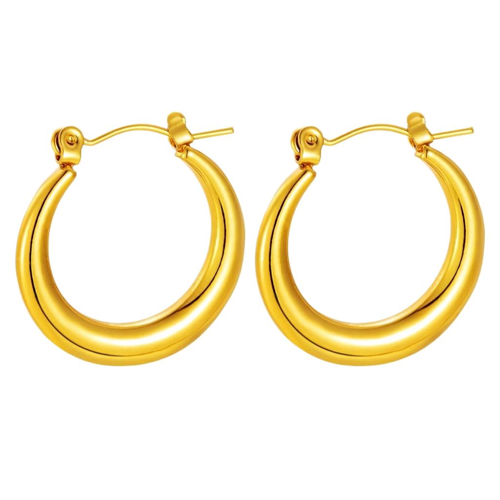 Boucles d'Oreilles en Acier Inoxydable pour Femmes Vintage Luxe Élégant Bijoux en Acier Titane