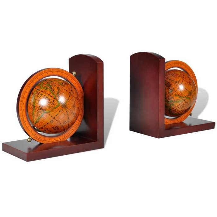 VidaXL Serre-livre Globe 2 pcs 240729