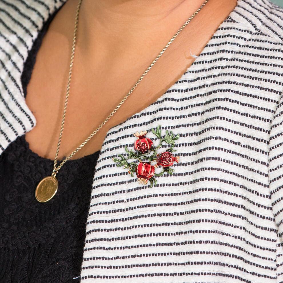 2 Pomegranate Decorative Brooches