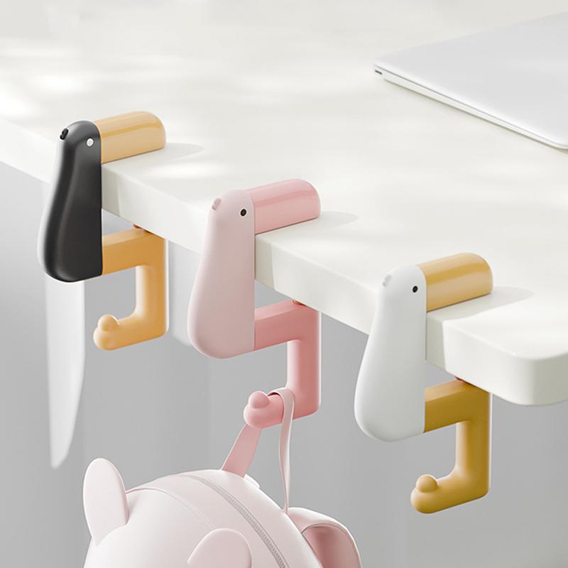 Thinking Duck Portable Hook Hanging Decor Table Wallet Bag Hook Wall Hanger Bracket Handbag Non Punching Student Office Supplies