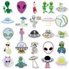 10 30 50PCS Outer Space Sticker UFO Alien Astronaut Rocket Cartoon Stickers Gifts Toys Children DIY Skateboard Laptop Phone F5