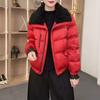 [] Winter New Women'S Fashion Splicing Fake Two-Piece Down Cotton Coat Design Short Cotton Coat