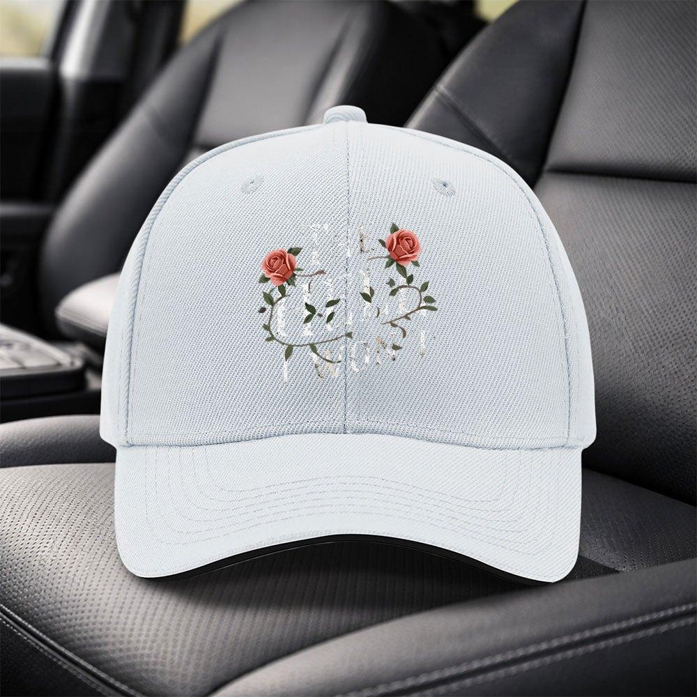 Rose THE HELL I WONT Baseball Cap Adjustable Duckbill Hat for Unisex Women Lightweight Unisex Black Cap