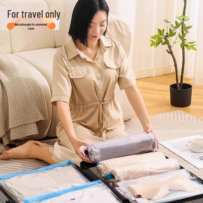 Changyang Travel Compression Bags: Portable, No-Pump Hand-Roll Vacuum Storage for Clothes
